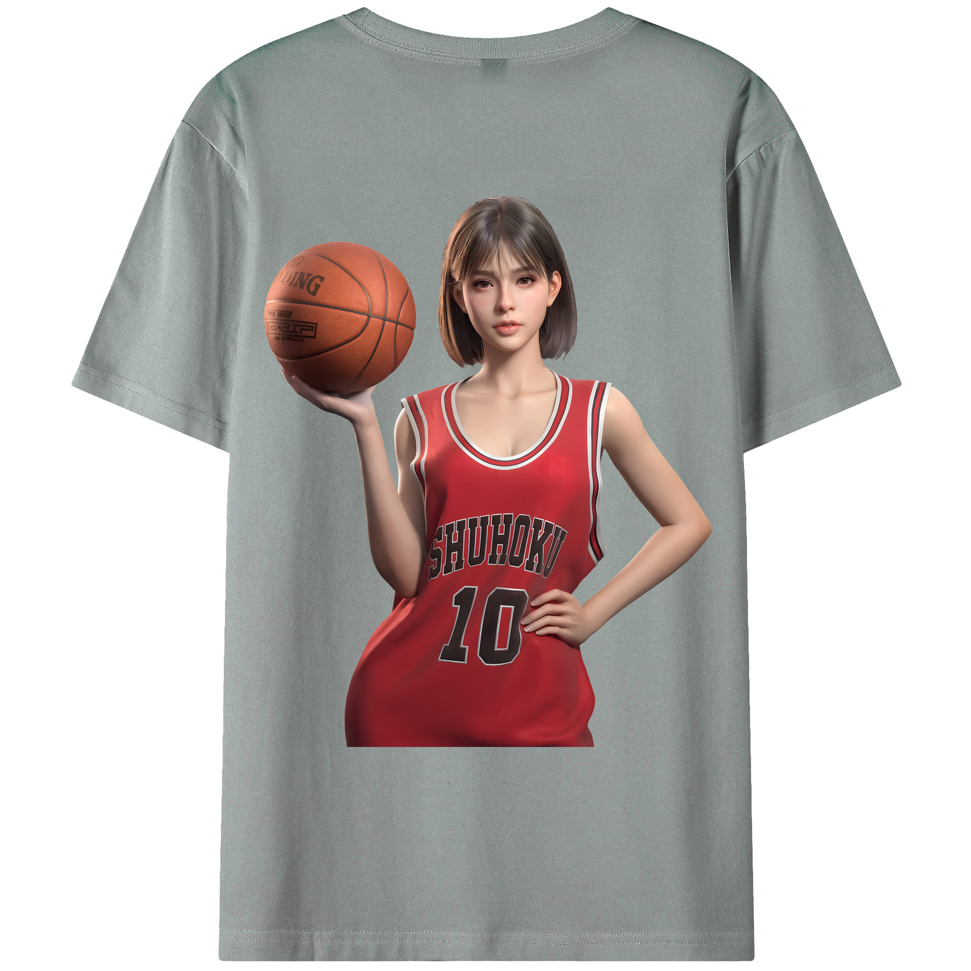 （画像用） SLAM DUNK／スラムダンク 綿100％ メンズ半袖Tシャツ（バックプリント） 通気性